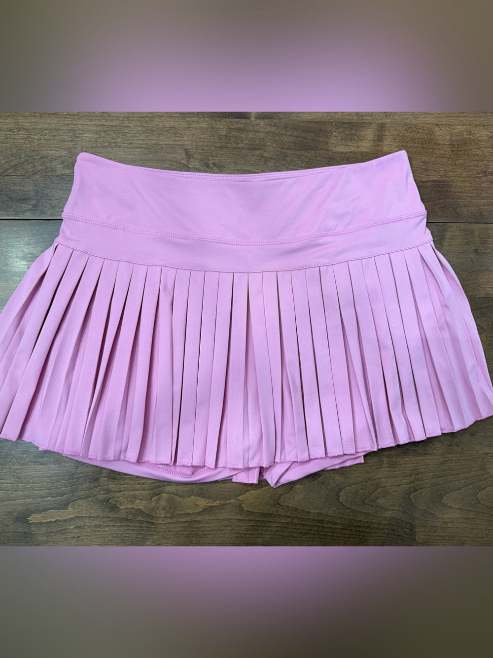 Goldhinge Pink Pleated Mini Skort - Women's Active Skirt